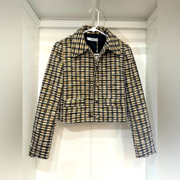 *BRAND NEW WITH TAGS* Mango - Check tweed jacket - Picture 7 of 9